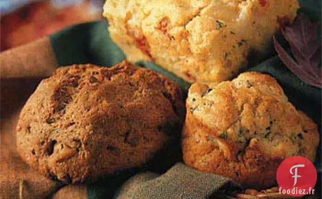 Muffins à la Crème Sure et aux Herbes
