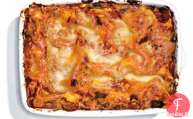 Lasagne Rapide aux Saucisses et aux Champignons