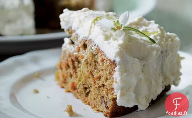 Gâteau aux Carottes avec garniture au Citron Vert et Mascarpone