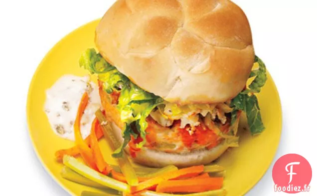 Burger au Poulet Buffalo