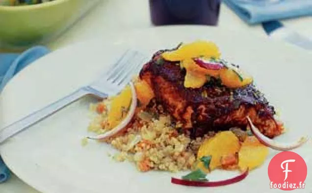 Saumon Glacé au Chili avec Salsa à l'Orange