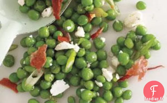 Recette De Salade De Pois, De Feta Et De Prosciutto Croustillant