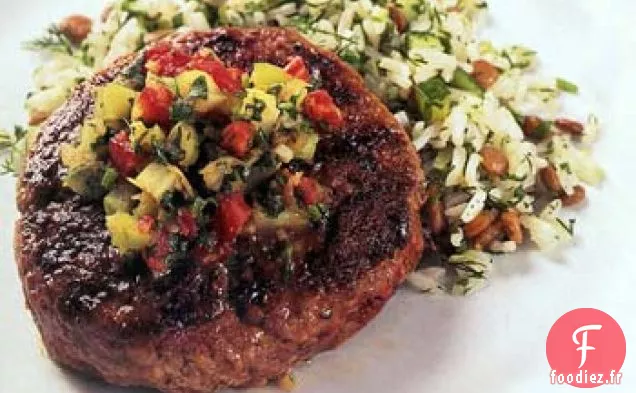 Hamburgers d'Agneau au Chutney de Tomates Rouges et Vertes