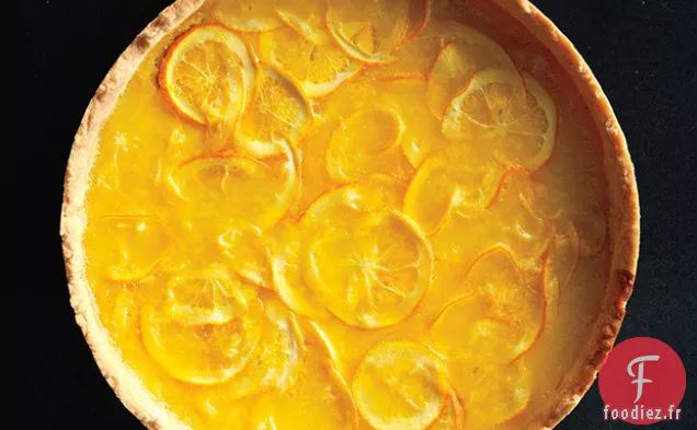 Tarte au Citron et au Miel avec Croûte de Sablés Salés