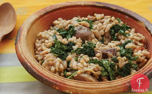 Flageolets aux Légumes Verts d'automne et Bacon Frais