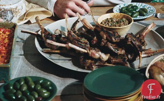 Côtelettes d'Agneau Grillées à la Moutarde aux Cèpes