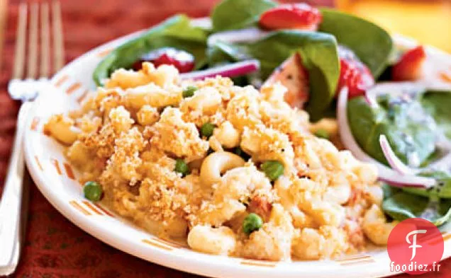 Macaroni au Jambon et au Fromage avec Petits Pois