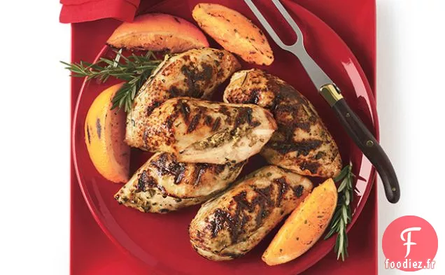 Poitrines de Poulet Farcies avec Vinaigrette Romarin-Orange