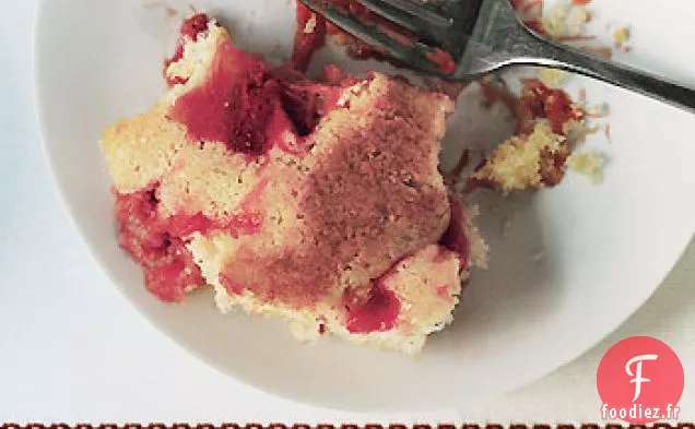 Gâteau au Pudding aux Fraises à la Rhubarbe