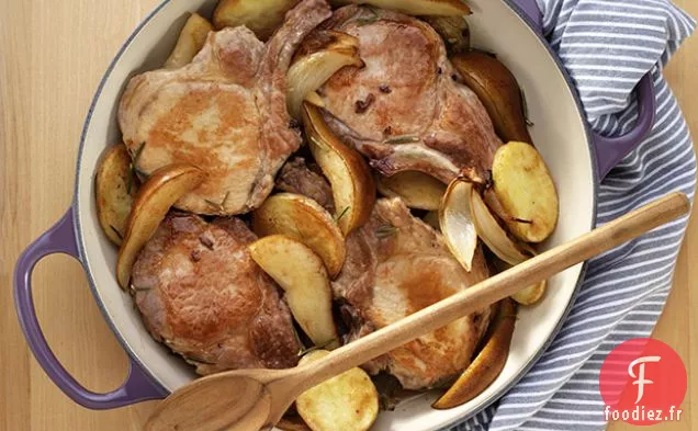 Côtelettes de Porc aux Poires et au Cidre