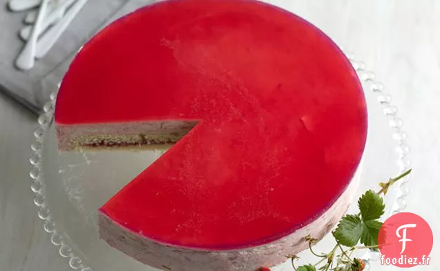 Gâteau Mousse à la Rhubarbe et au Mascarpone