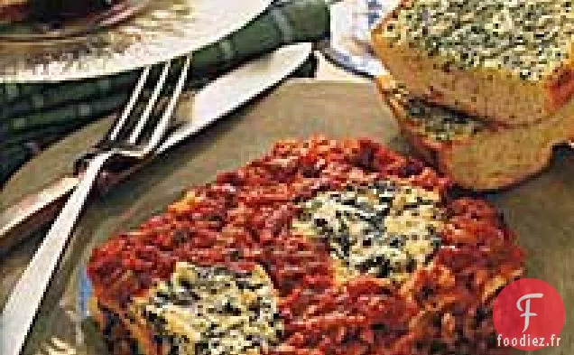 Lasagne à la Saucisse de Dinde et aux Épinards avec Sauce Tomate Épicée
