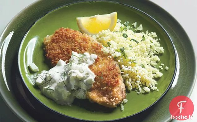 Filets de Tilapia Croustillants au Tzatziki Fenouil-Menthe