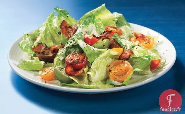 Salade de Bacon, Laitue et Tomates Cerises avec Vinaigrette à l'Aïoli