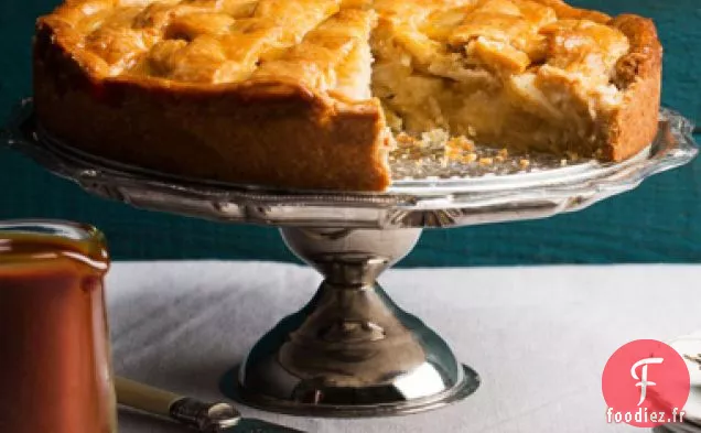 Crostata aux Pommes avec Sauce au Caramel Épicé