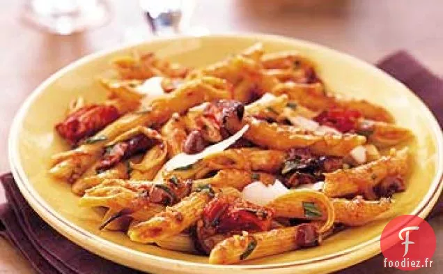 Penne à la Sauce Tomate Rôtie, à l'Orange et aux Olives