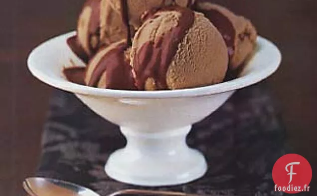 Glace aux Châtaignes et Sauce au Grand Marnier au Chocolat