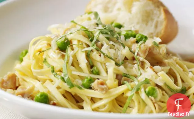 Linguine aux Palourdes à l'Ail et aux Petits Pois