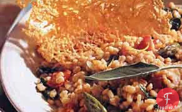 Risotto d'Orge Grillé et d'Asperges
