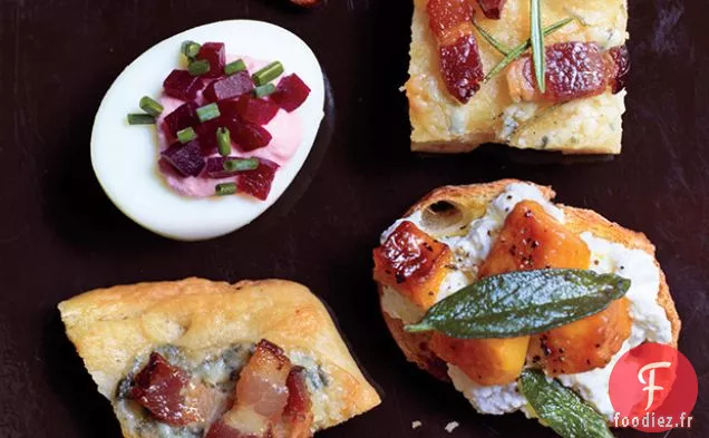 Focaccia au Fromage Bleu - Bacon