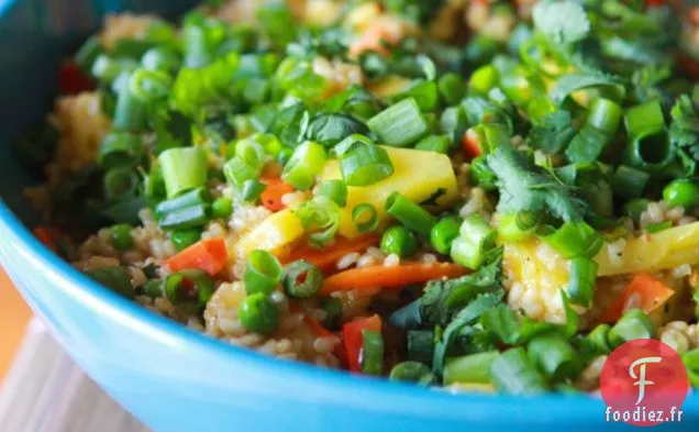 Riz Frit Végétalien à l'Ananas
