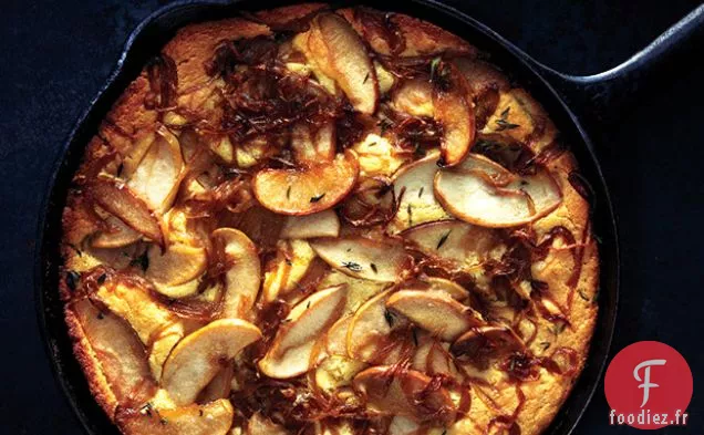 Pain de Maïs aux Pommes et Oignons Caramélisés