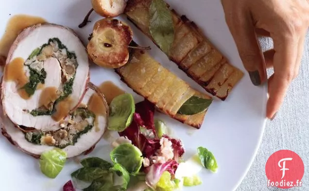 Longe de Porc Enrobée de Prosciutto et Pommes Rôties