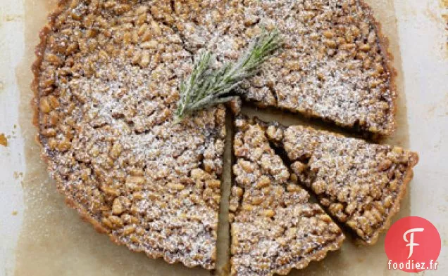 Tarte aux Pignons de Pin à la Crème de Romarin