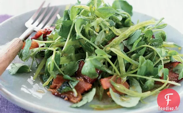 Salade de Pois d'Asie Croquante au Bacon Miellé