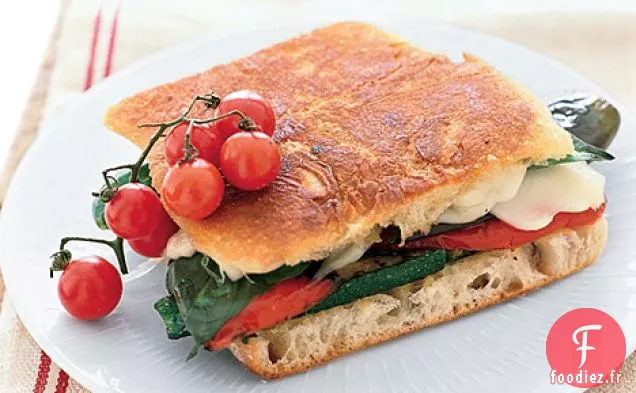 Panini de Légumes Grillés et Mozzarella