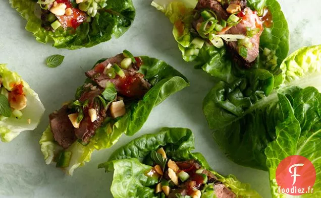 Tasses de Laitue à Steak Poêlée