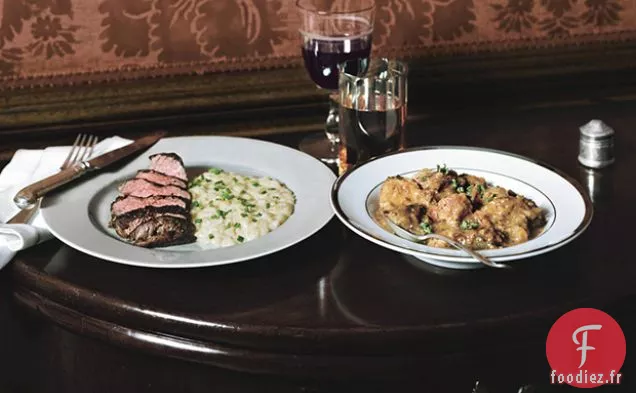 Médaillons de Filet de Bœuf avec Risotto aux Pommes de Terre