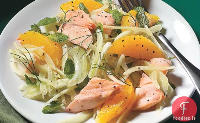 Salade de Saumon au Fenouil, à l'Orange et à la Menthe