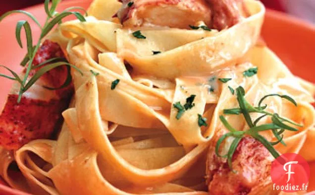 Pâtes au Homard avec Sauce à la Crème aux Herbes