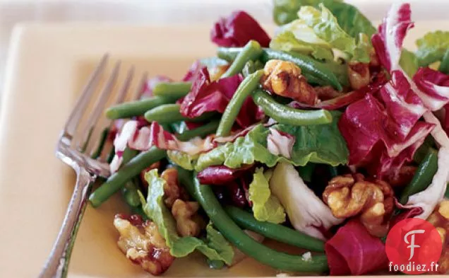 Salade De Radicchio Et Haricot Vert Aux Noix Confites