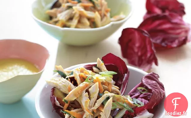 Salade de Poulet dans des tasses de Radicchio