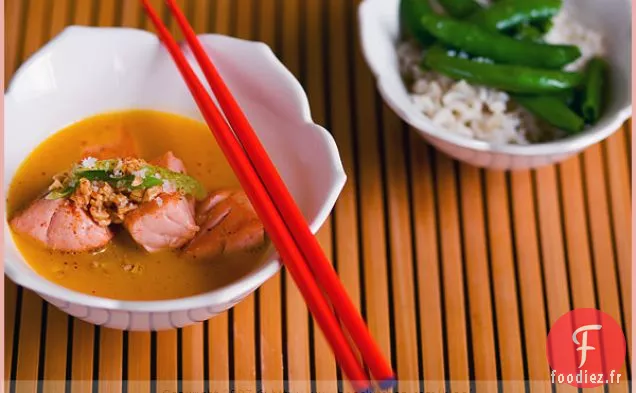 Saumon Au Gingembre Et Sauce Aux Carottes