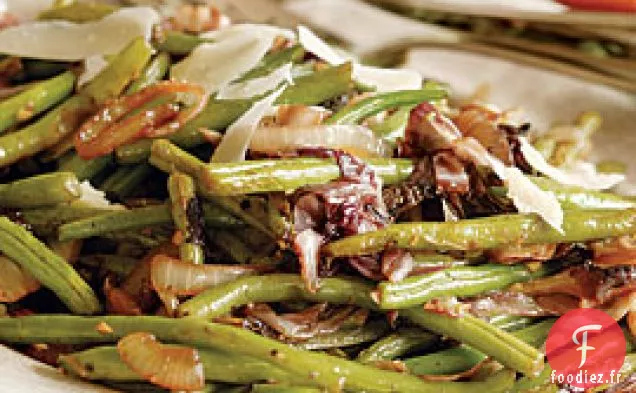 Haricots Verts Et Radicchio Au Parmesan Rasé