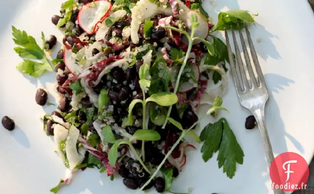 Salade De Haricots Noirs À La Menthe Pour Une Foule