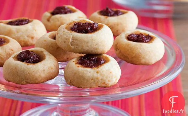 Biscuits au Parmesan avec Confiture de Cerises Acidulées à la Tomate