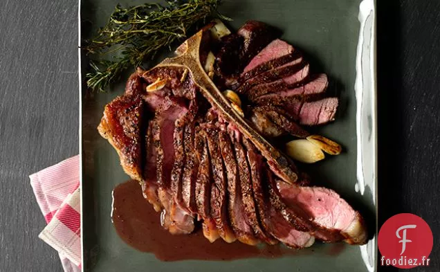 Steak de Porterie Toscan au Vin Rouge - Jus de Poivre