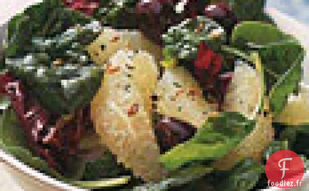 Salade de Radicchio, Pamplemousse et Épinards
