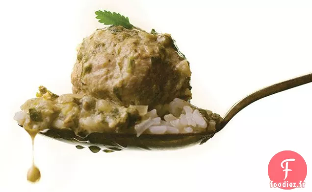 Boulettes d'Agneau à la Sauce au Curry Vert