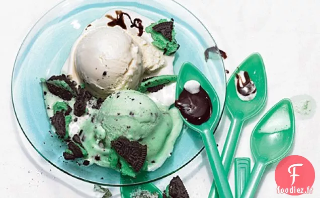 Sundaes au Fudge Chaud à la Menthe