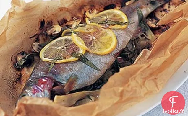 Truite Au Four Au Vin Blanc Et Fenouil