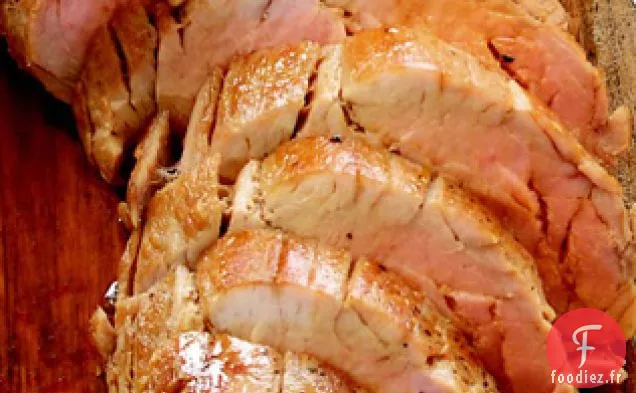 Filet de Porc Rôti avec Purée de Courge Musquée et Sauce à l'Estragon