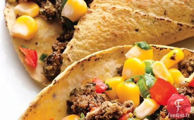 Tacos aux Haricots Noirs avec Salsa de Maïs