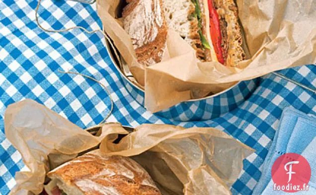 Sandwichs au Radicchio, au Poivre rôti et à la Ciabatta de Provolone