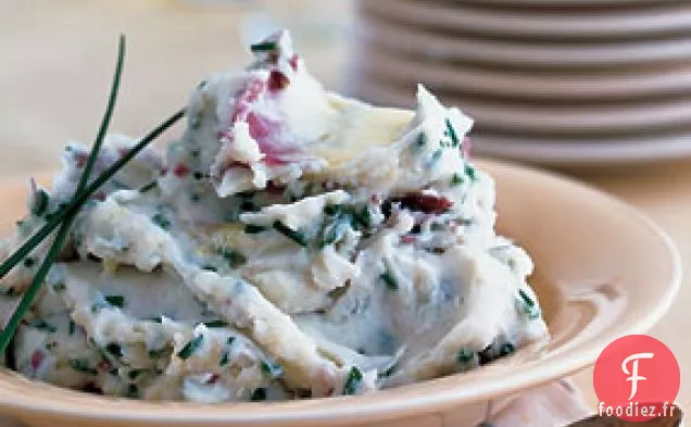 Purée de Pommes de Terre à la Ciboulette et à l'Ail