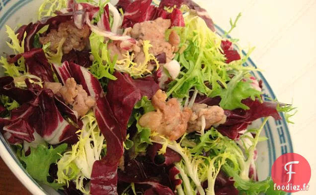 Cuisiner le Livre: Salade de Saucisses au Radicchio et Frisée